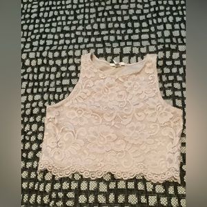 Forever 21 pink tank top with light pink flowers